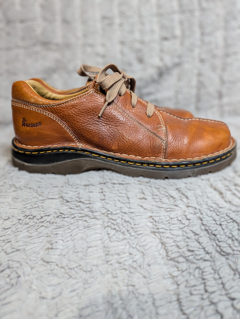 Dr. Martens Men's Brown Leather Casual Lace-Up Shoe Men Size 10